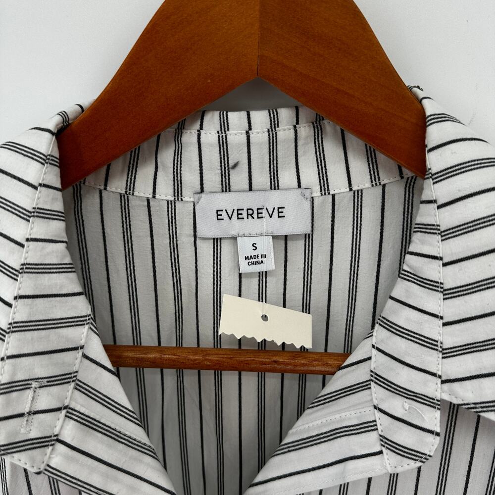 Evereve Ella Striped Poplin Midi Button Down Shirt Dress // S - Picture 6 of 12